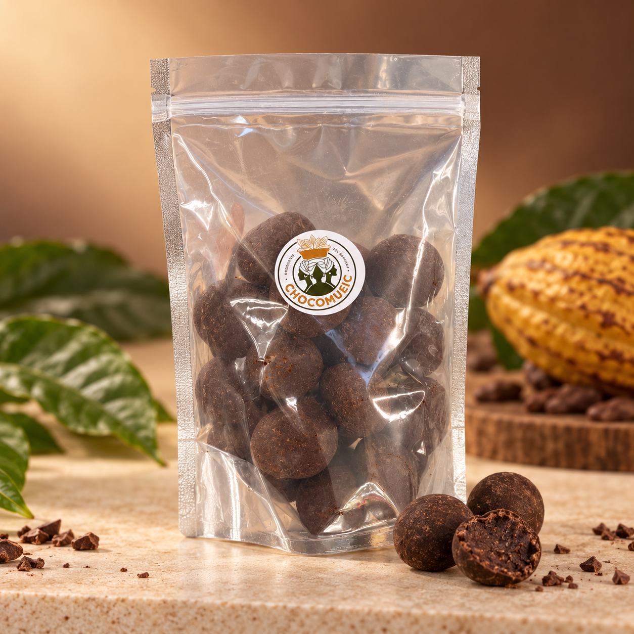 Table chocolate (drinking chocolate) balls 100% cacao