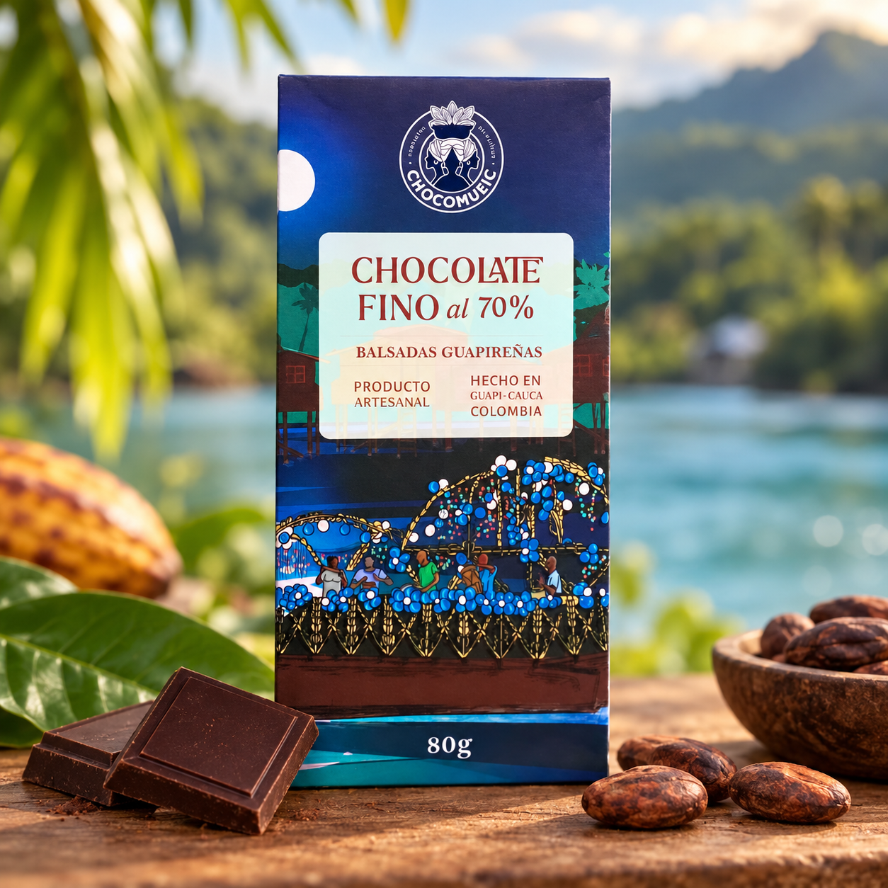 Fine dark chocolate 70% cacao